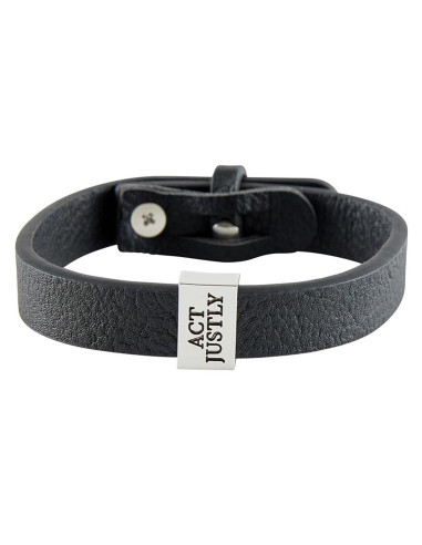 Leather Bracelet Act Justly
