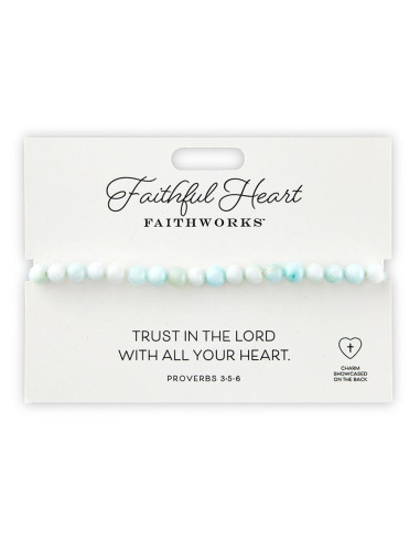 Stone bracelet faithful heart Blue