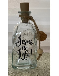 Fles led licht 250 ml Jesus...