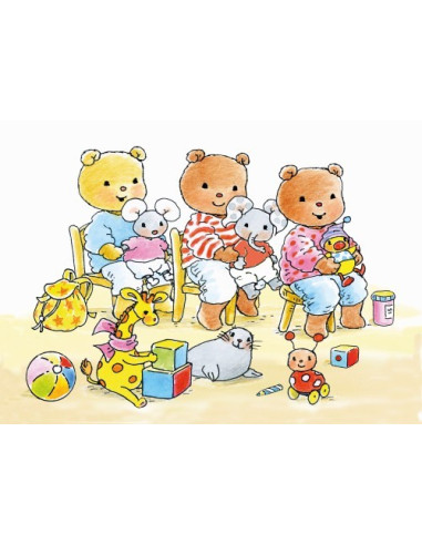 Ansichtkaart 15x10,5 bobbi in kring