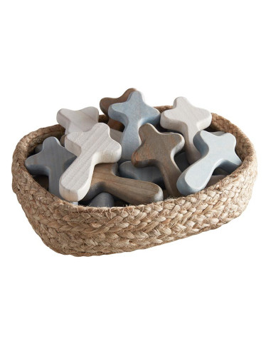 Display Crosses (36) White grey blue