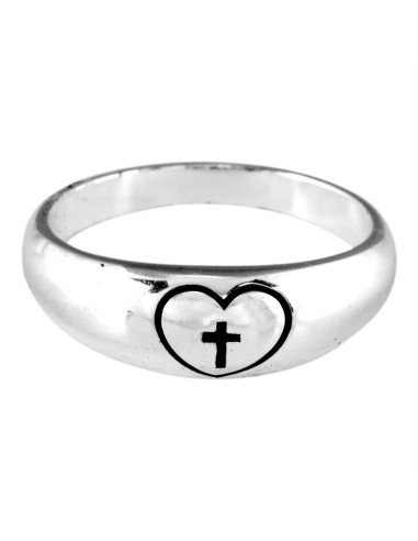 Heart with cross - Size 9 (19mm)