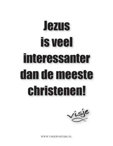 Kaart visje Jezus is veel interessanter