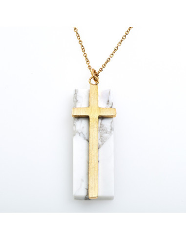 Cross on marble stone tab