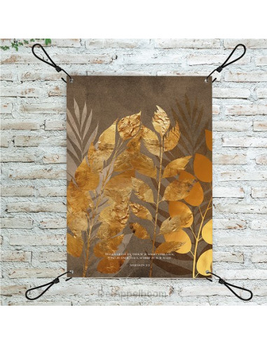 Tuinposter Goudkleurige takken