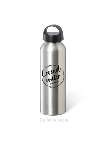 Waterfles Levend water zilver