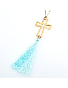 Cross with cotton tassel