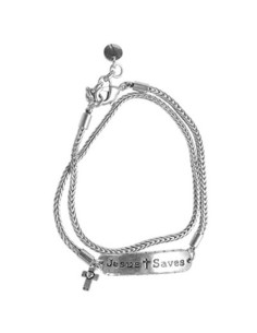 Jesus saves - Silvertone