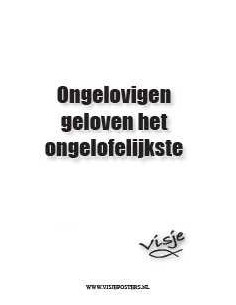 Kaart visje ongelovigen...