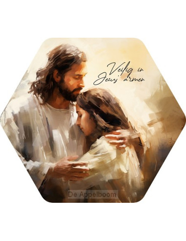 Veilig in Jezus armen  Maat S 15cm