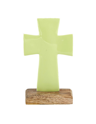 Enamel Cross small green