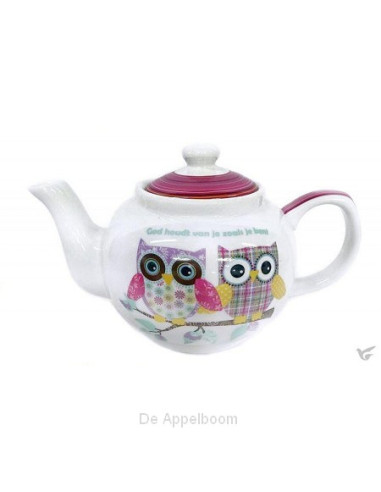 Theepot uil God houdt van je zoals je be