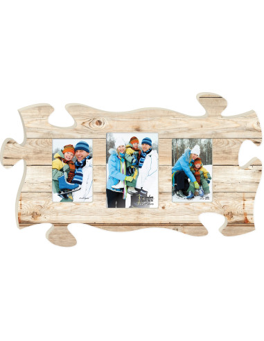 Maple wood - with 3 photo frames