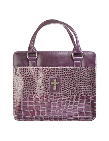 Cross - Purple - Crocodile - Purse style
