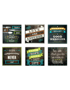 Chalk style - set of 6 in...
