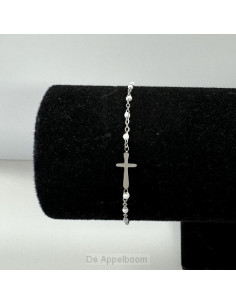Armband kruisje kralen wit...