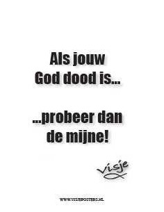 Kaart visje als jouw god...