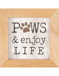 Paws and enjoy life - Framed