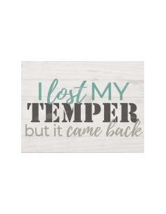 I lost my temper but it...