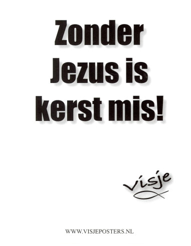 Kaart visje zonder Jezus is je kerst mis