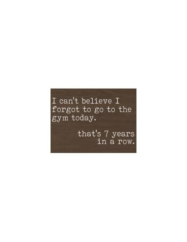I can''t believe I forgot to go