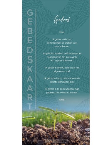 Gebedskaart geloof