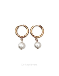 Oorbel ring parel goud