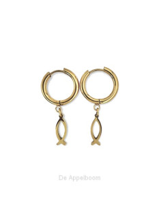 Oorbel ring visje goud