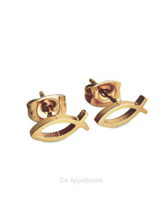 Oorbel knopje visje goud