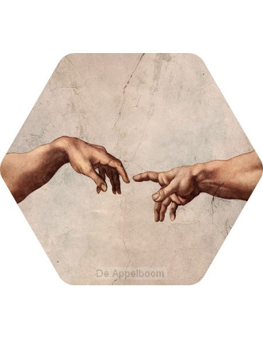 De schepping van Adam Leonardo daVinci