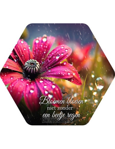 Bloemen bloeien niet zonder een beetje r