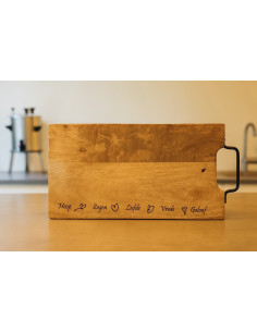 Serveerplank met metalen...