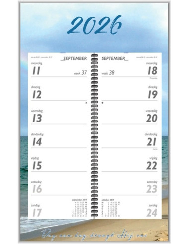 Weekomleg op schild Dag aan Dag