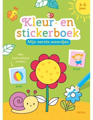 Mijn eerste woordjes kleur- en stickerbo