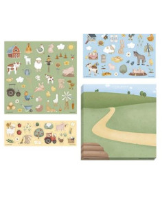 Raamstickers little farm