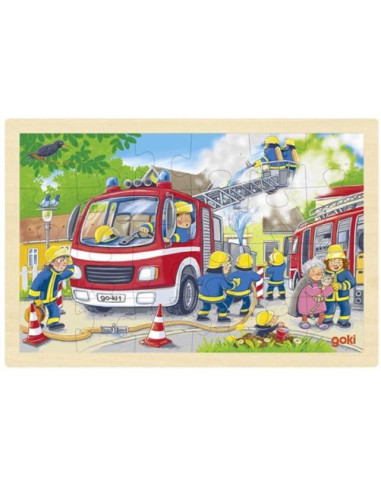 Puzzel brandweer in actie  24 stukjes