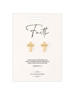 Earrings cutout cross