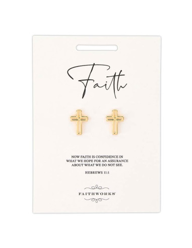Earrings cutout cross