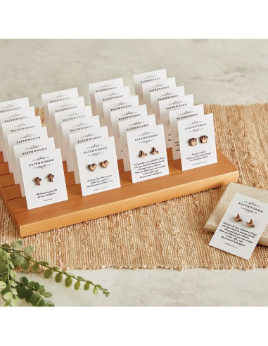 Display 24 wooden earrings symbols Display 24 wooden earrings symbols