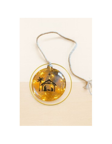 Hang ornament Nativiti 15cm LED