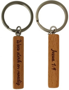 Sleutelhanger hout Wees...