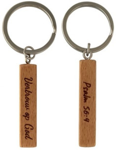 Sleutelhanger hout Vertrouw...