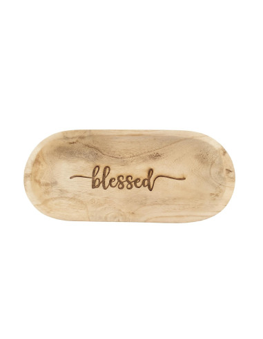 Wooden Tray Blessed