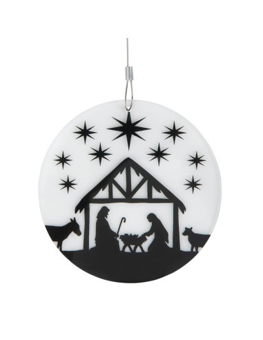 Decohanger Acryl 12cm Dia Kribbe/Sterren