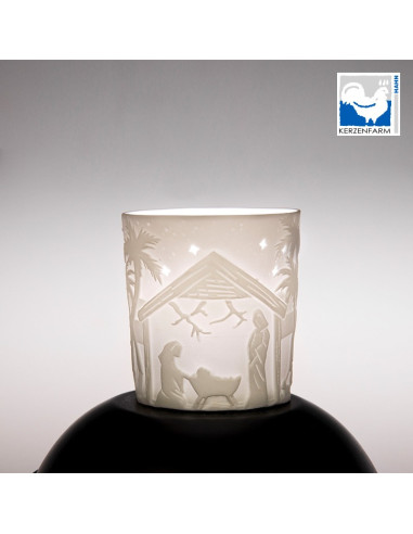 Porcelain candleholder Nativity 6cm h