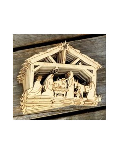 Wood ornament (DIY) Stable...