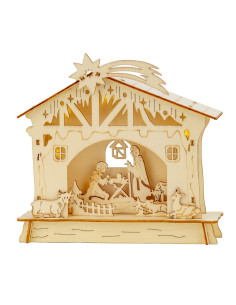 Wooden house Nativity Led...