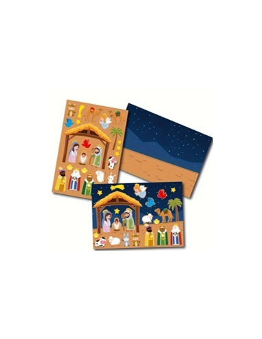 Stikersheet w/background nativity stable