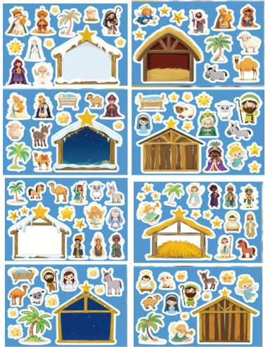 Stickersheets assorted nativity design