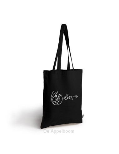 Kersttas Believe  fairtrade  zwart